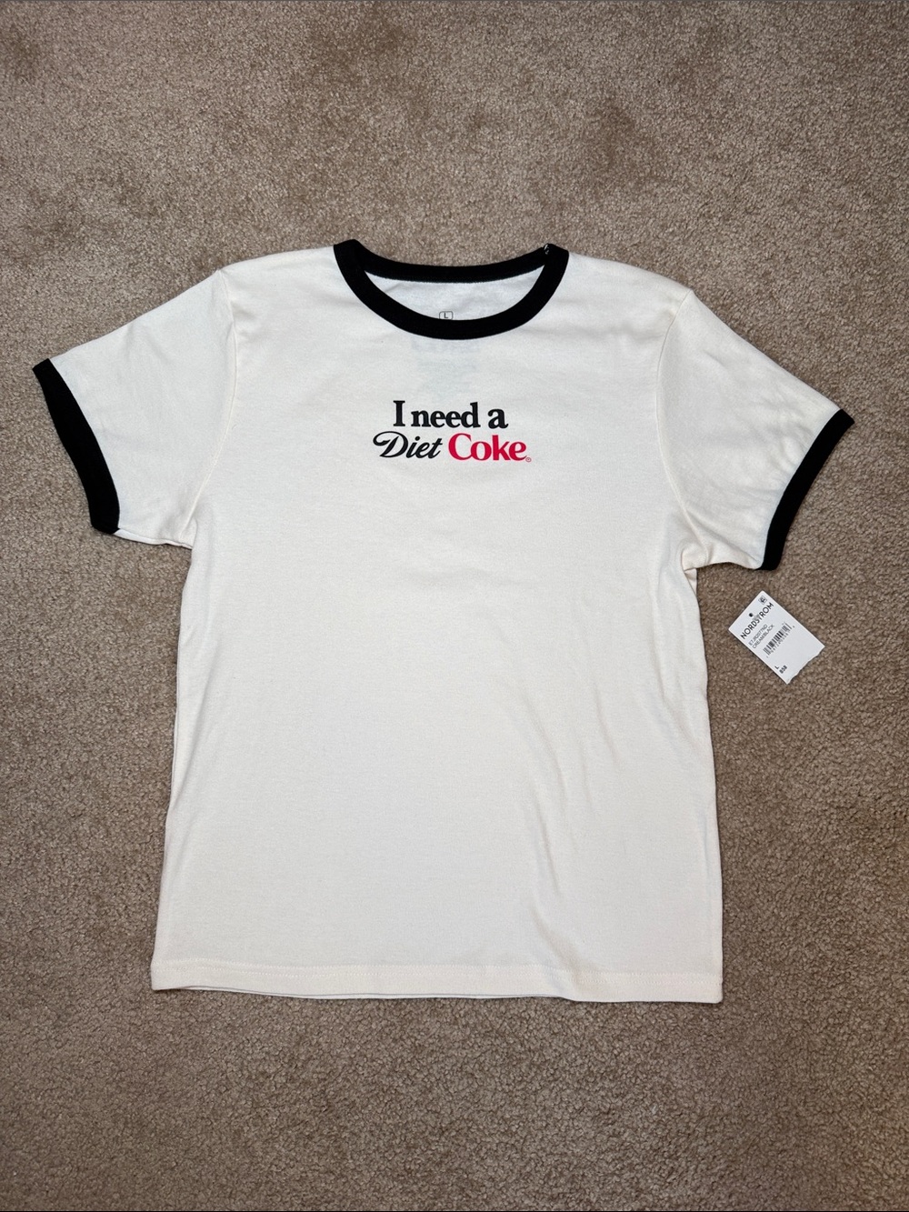 Diet Coke Ripple Junction Ringer Tee NWT
